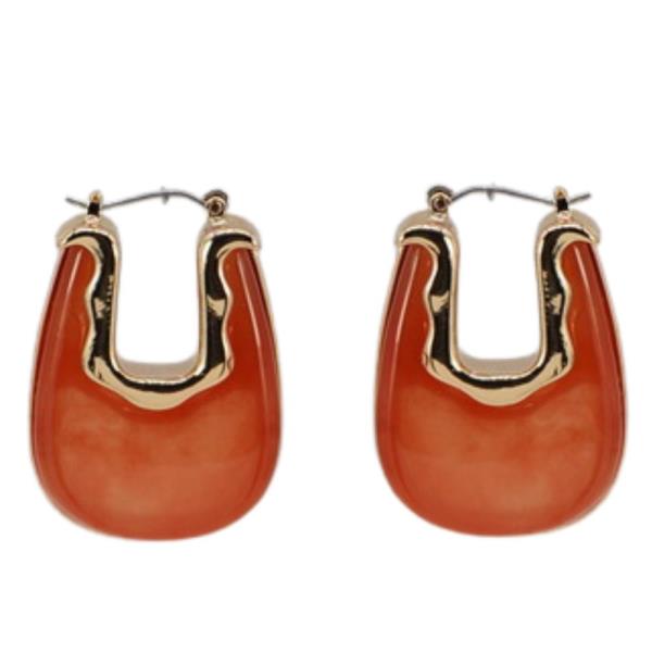 RESIN U SHAPE EARRING