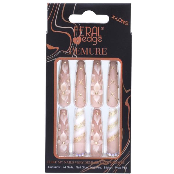 FERAL EDGE DEMURE DESIGN40 NAIL DECORATION SET