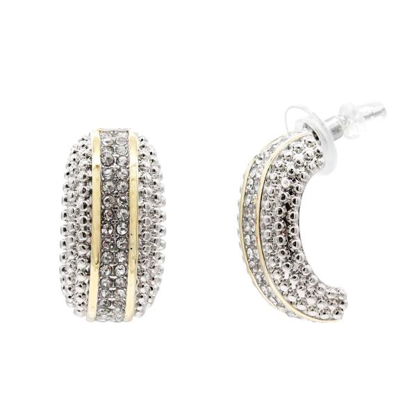 14K TWO TONE HOOP EARRINGS
