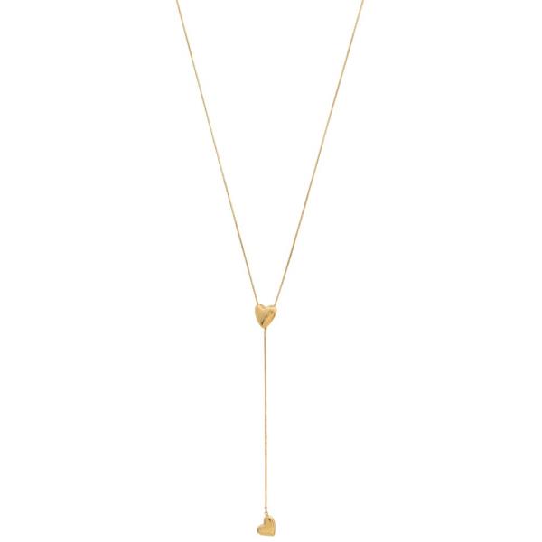 SECRET BOX  DROP HEART STAINLESS STEEL NECKLACE