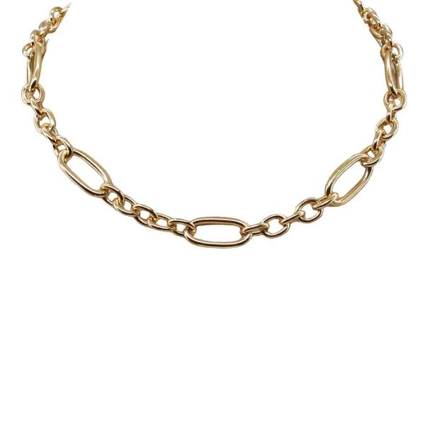 MULTI OVAL CHAIN LINK NECKLACE