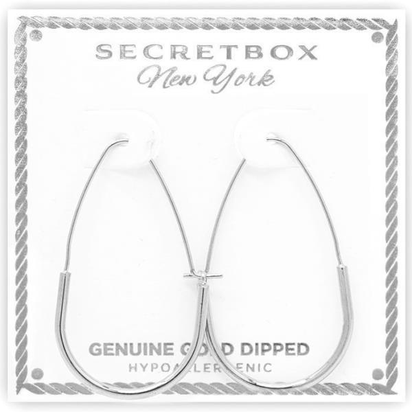 SECRET BOX OVAL GOLD DIPPED EARRING