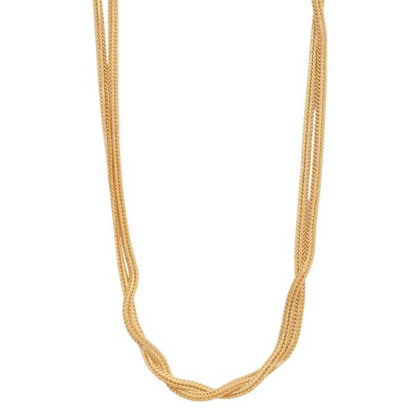 SODAJO ROPE LINK TWISTED METAL GOLD DIPPED NECKLACE