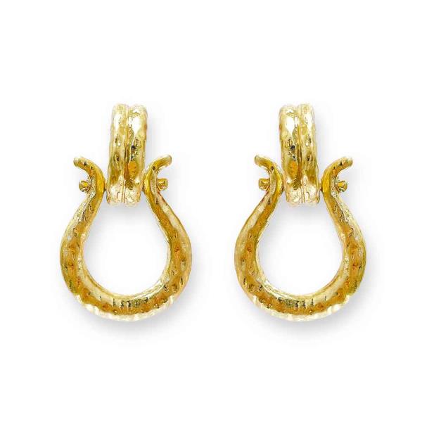 METAL U SHAPE HOOP EARRING