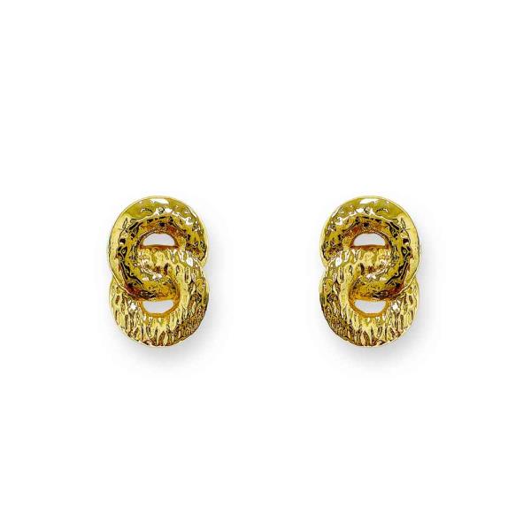METAL S SHAPE STUD EARRING