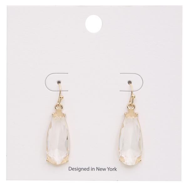 LONG TEARDROP DANGLE EARRING