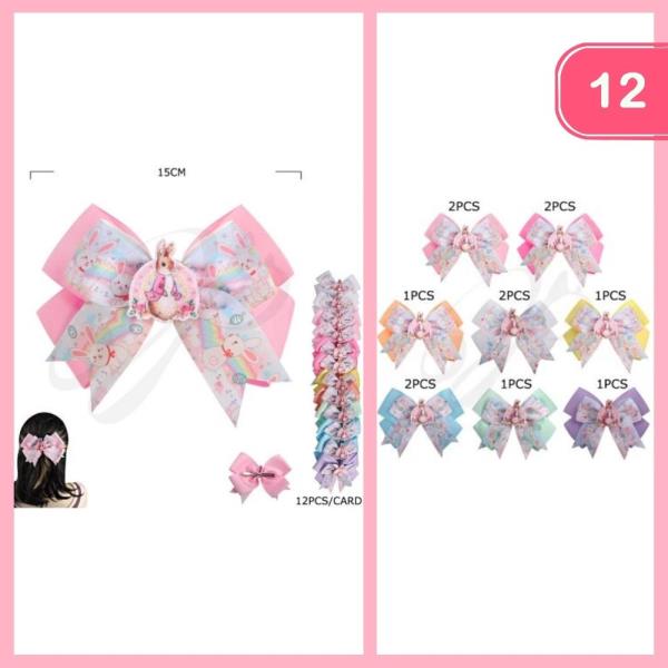 CUTE EASTER HAIR BOWS (12 UNITS)
