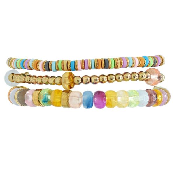 MIXED BEAD BRACELET SET
