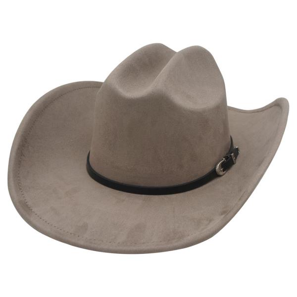 RIBBED WESTERN BUCKLE BANDED COWBOY HAT