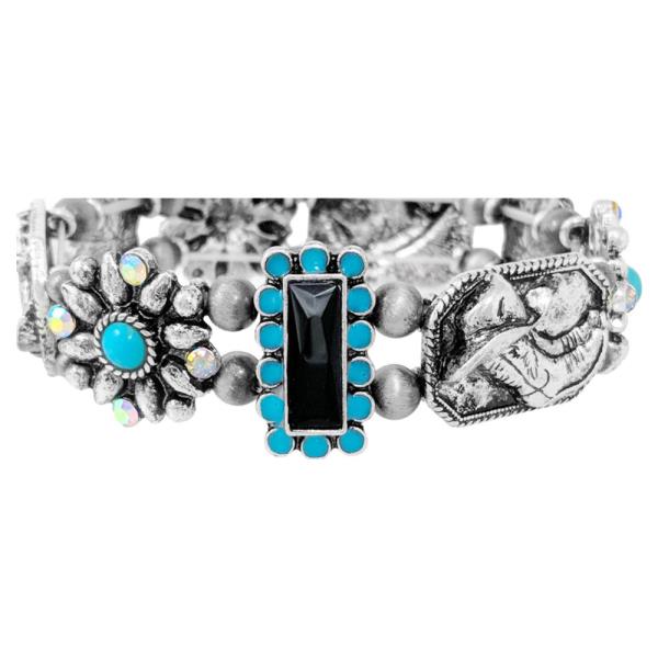 WESTERN SEMI & GLASS STONE BRACELET