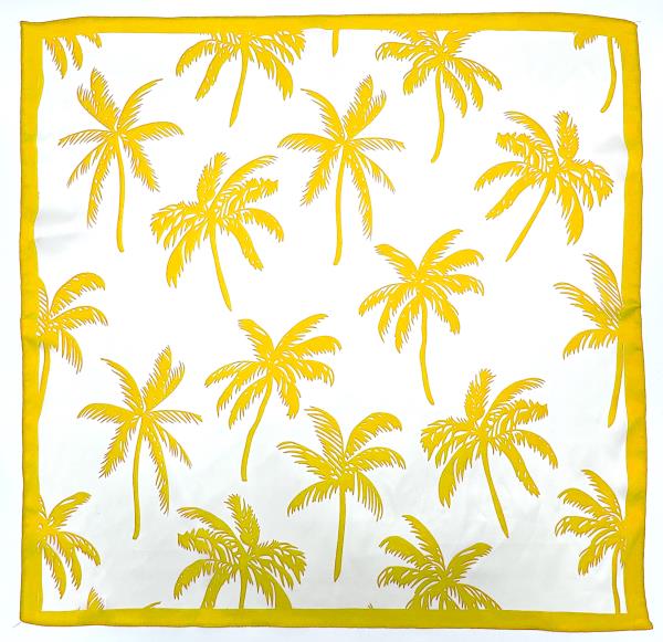 PALM TREE PRINT SQUARE SCARF