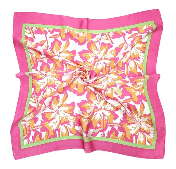 HAWAIIAN PRINT SQUARE SCARF