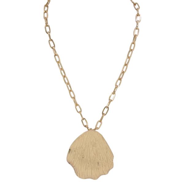 METAL PENDANT OVAL LINK METAL NECKLACE