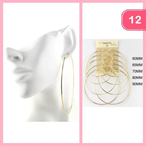 HOOP EARRING SET (12 UNITS)