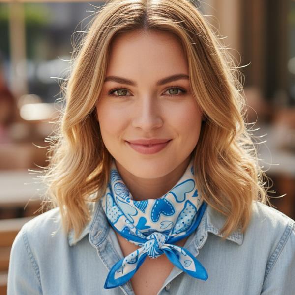 HEART PRINT BANDANA