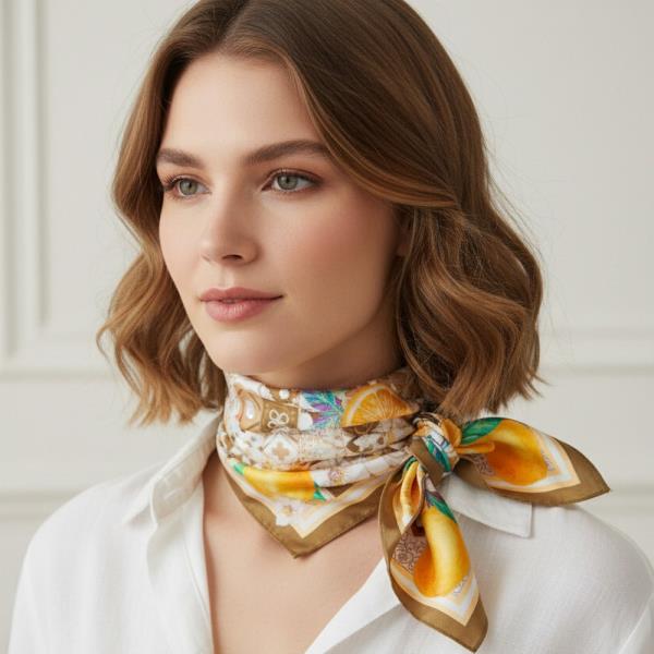 CITRUS MOSAIC PRINT BANDANA
