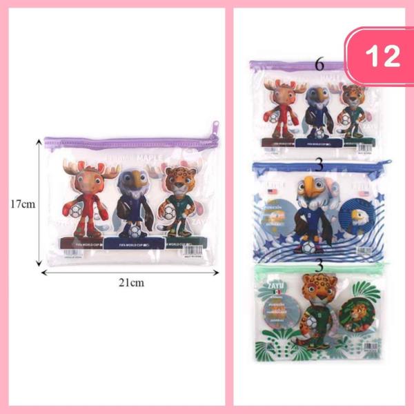MASCOT CLEAR COIN PURSE / PENCIL BAG (12 UNITS)
