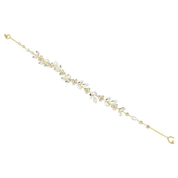 RHINESTONE FLOWER CHAIN BRACELET