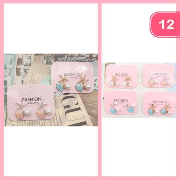 SEA LIFE POST EARRINGS (12 UNITS)
