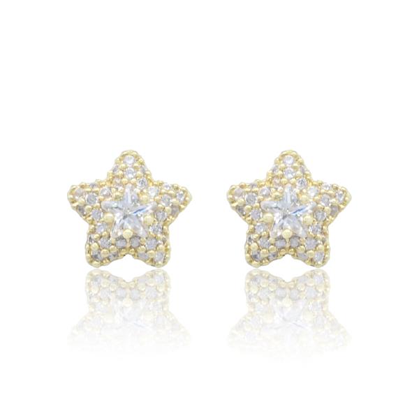 STAR CZ POST EARRING