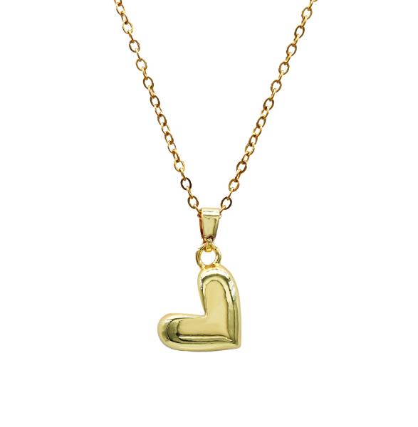 BUBBLE HEART STAINLESS STEEL NECKLACE