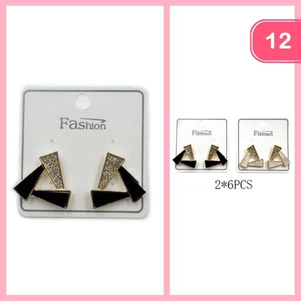 POST RHINESTONE POST EARRING (12 UNITS)