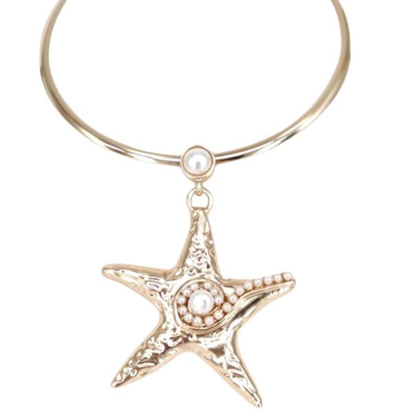 STARFISH PENDANT METAL NECKLACE