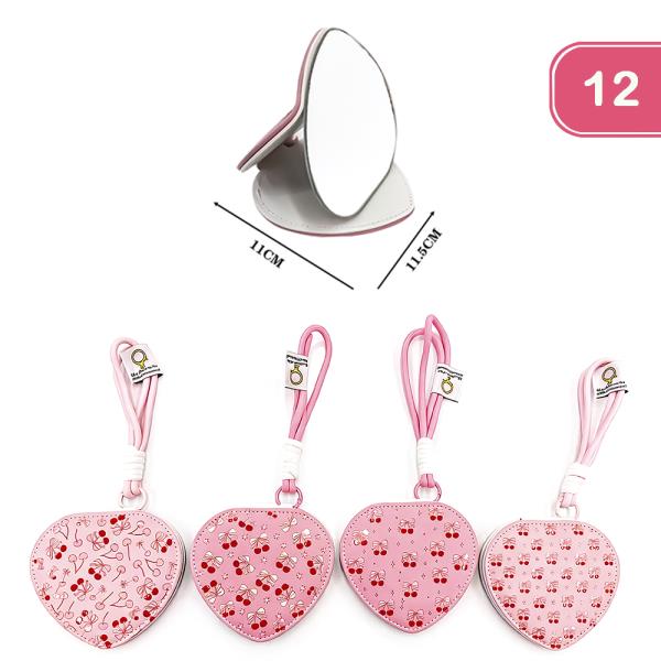 2IN1 APLANE MIRROR AND MAGNIFYING HEART CHERRY (12 UNITS)