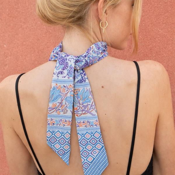 ETHNIC PATTERN SKINNY SCARF