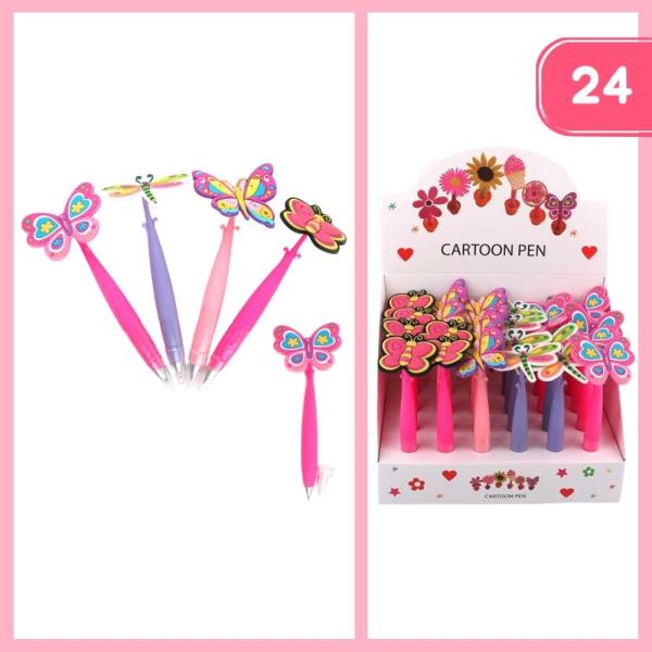 BUTTERFLY CARTOON PEN (12 UNITS)