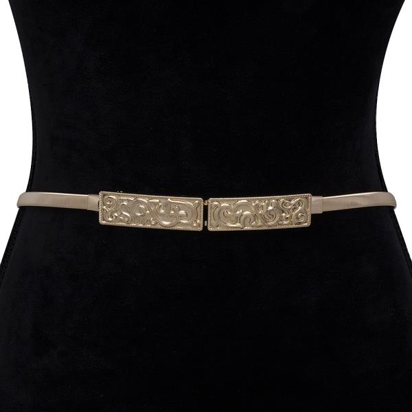 ENGRAVED DESIGN METAL ELASTIC BELT