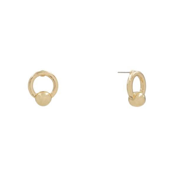 METAL MINI ROUND STUD EARRING