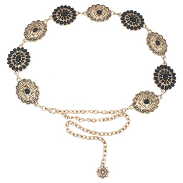 SOUTHWESTERN FLORETTE CAB CHAIN BELT
