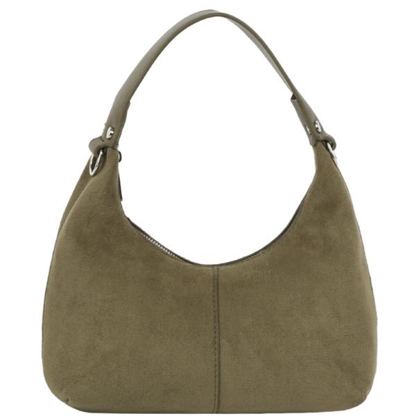 PLAIN TEXTURED CURVE SATCHEL BAG