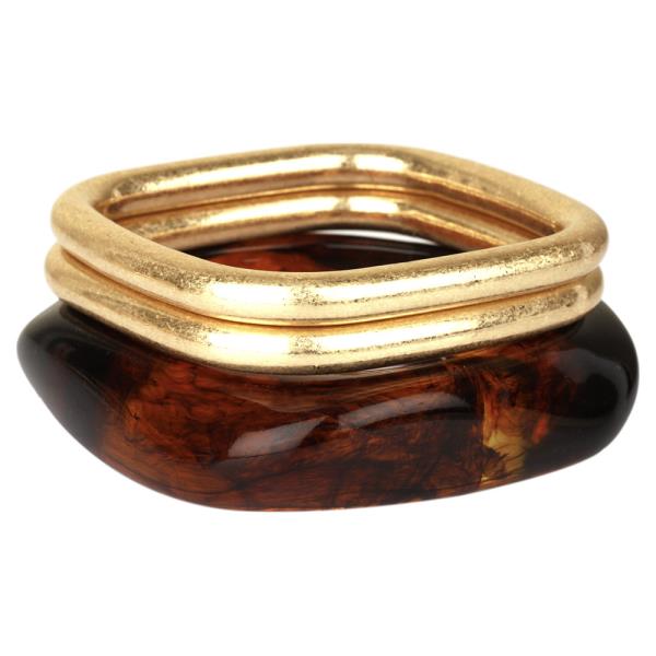 METAL MARBLE MULTI STACKABLE BANGLE BRACELET