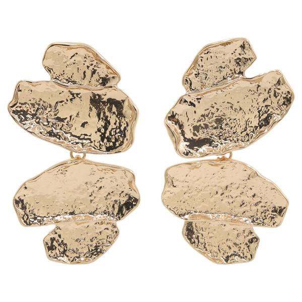 TEXTURED METAL DANGLE EARRING