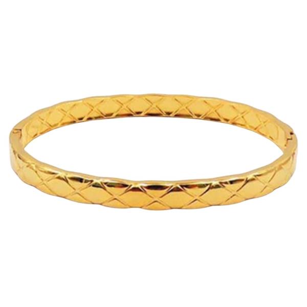 STAINLESS STEEL  TEXTURE  BANGLE BRACELET