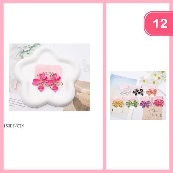 FLOWER POST EARRINGS (12 UNITS)