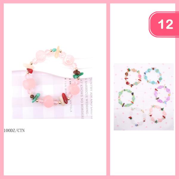 BEADED STRETCH BRACELET (12 UNITS)