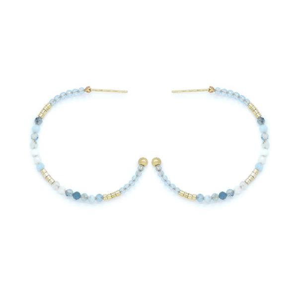 BEADED HOOP EARRING