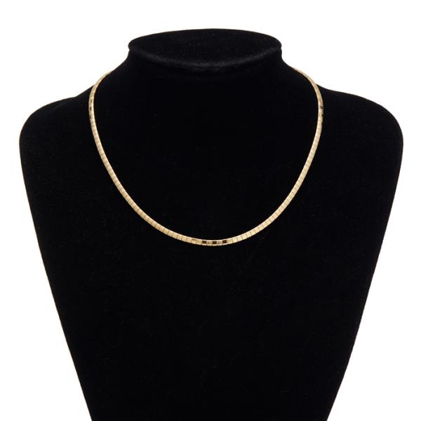 SECRET BOX STAINLESS STEEL OMEGA CHAIN NECKLACE