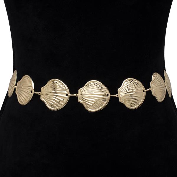 SEA SHELL LINK HOOK BELT
