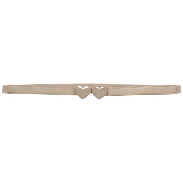 DOUBLE HEART THIN STYLE ELASTIC BELT
