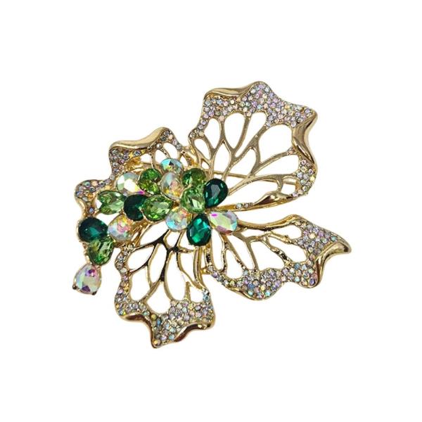 METAL FLOWER BROOCH