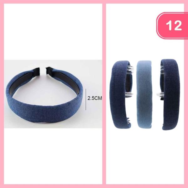DENIM HEADBAND (12 UNITS)