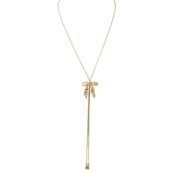 BOW  BOLO NECKLACE
