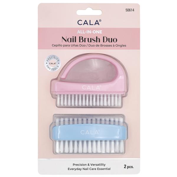 CALA 2PC ALL IN ONE NAIL BRUSH DUO