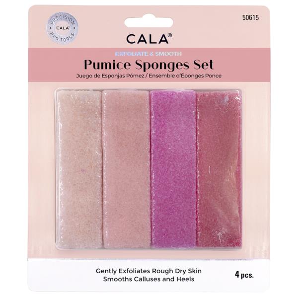 CALA 4PC PUMICE SPONGES SET