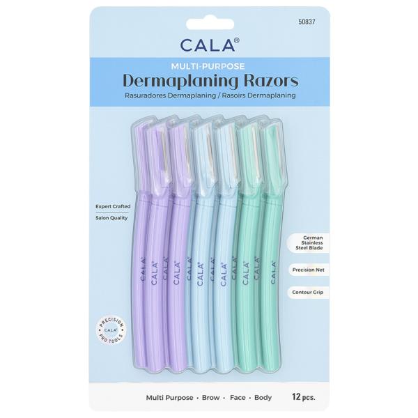 CALA 12PC MULTI PURPOSE DERMAPLANING RAZORS