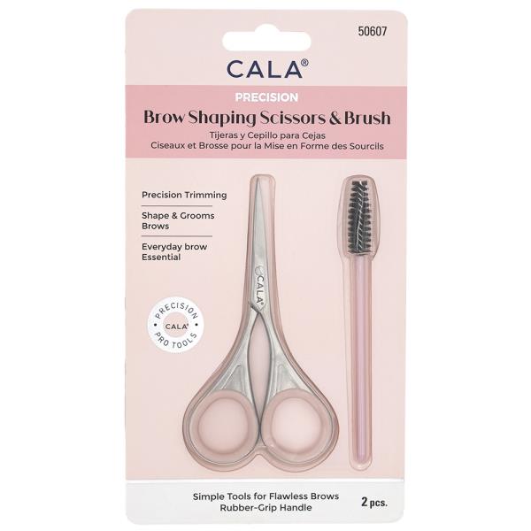 CALA 2PC PRECISION BROW SHAPING SCISSORS AND BRUSH SET
